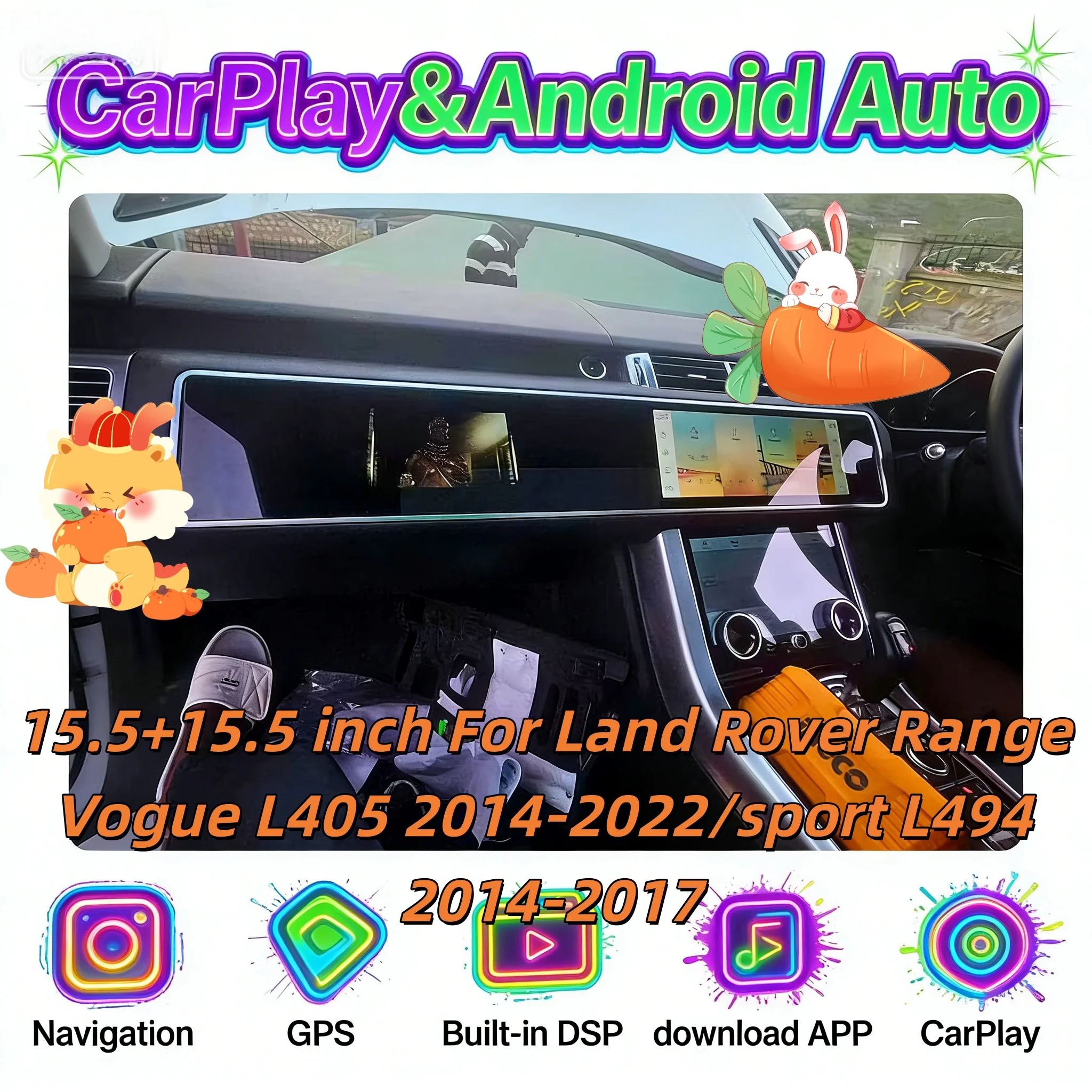 Двойной экран RHD/LHD для Land Rover Range Rover Sport L494 2014-2017, GPS-навигация, Android Auto, мультимедийный проигрыватель, CarPlay, стереосистема, навигация.
Двойной экран RHD/LHD для Land Rover Range Rover Sport L494 2014-2017, GPS-навигация, Android Auto, мультимедийный проигрыватель, CarPlay, стереосистема, навигация.