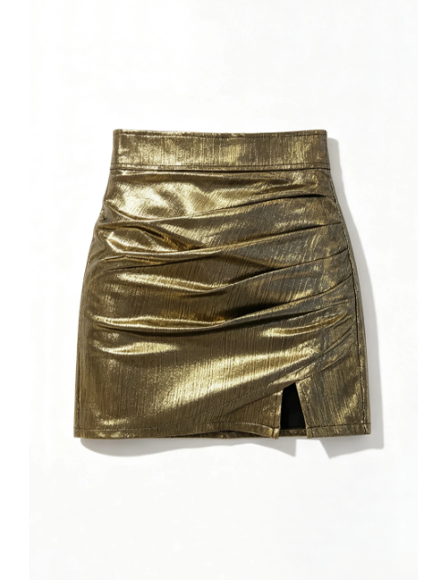 Women Gold Mini Skirt Y2K Gyaru Vintage Fashion Skirt Irregular Slit High Waist A-line Bodycon Mini Skirt for Women Summer 2026
Women Gold Mini Skirt Y2K Gyaru Vintage Fashion Skirt Irregular Slit High Waist A-line Bodycon Mini Skirt for Women Summer 2026