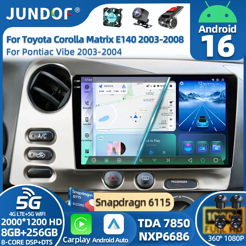 Android 16 For Toyota Matrix 2 E140 2009 - 2014 For Toyota Corolla Matrix E140 2003 - 2008 Multimedia Navigation Video Autoradio
Android 16 For Toyota Matrix 2 E140 2009 - 2014 For Toyota Corolla Matrix E140 2003 - 2008 Multimedia Navigation Video Autoradio