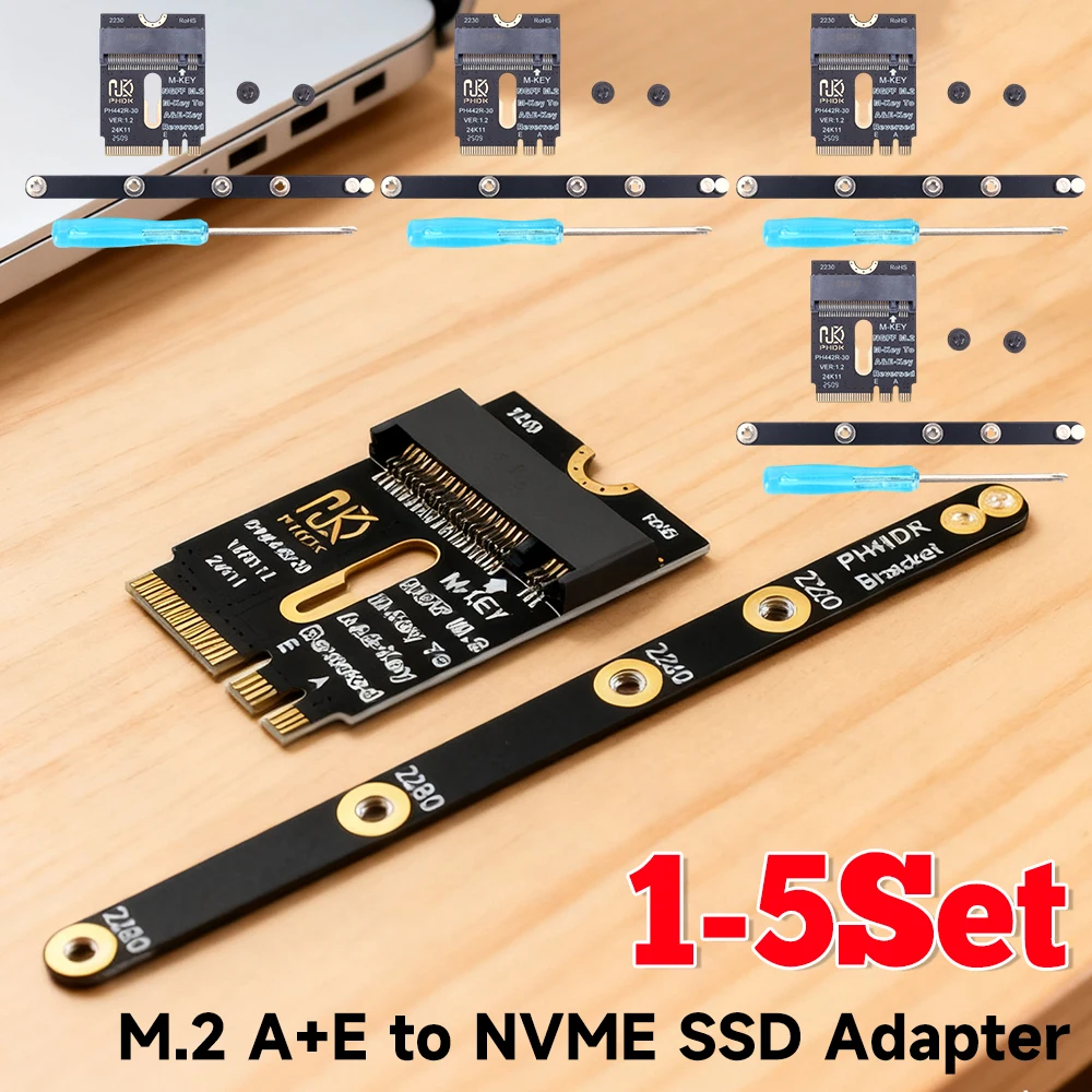 M.2 A+E To NVME SSD Adapter PCI-E 4.0 Adapter NGFF A+E-Key Male To NVME M-key Female Extension for 2230 2242 2260 2280 NVME SSD
M.2 A+E To NVME SSD Adapter PCI-E 4.0 Adapter NGFF A+E-Key Male To NVME M-key Female Extension for 2230 2242 2260 2280 NVME SSD