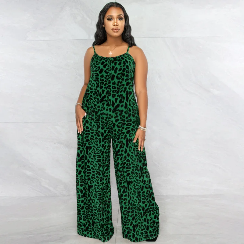 Large-size European and American women's summer new fashionable leopard print sexy camisole jumpsuit
Large-size European and American women's summer new fashionable leopard print sexy camisole jumpsuit