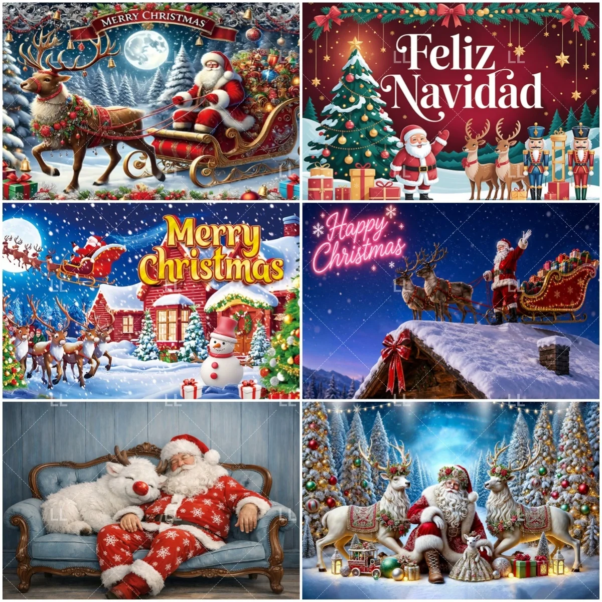Christmas Background Santa Claus Photography Backdrop Children's Home Party Decoration Winter Landscape Photo Banner Props
Christmas Background Santa Claus Photography Backdrop Children's Home Party Decoration Winter Landscape Photo Banner Props
