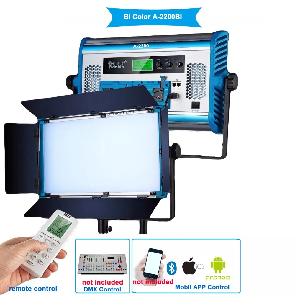 Yidoblo A-2200BI LCD Display Pro LED Lamp Soft Light Bio-color Led Panel Light For Photography Lamp APP Remote Control Set
Yidoblo A-2200BI LCD Display Pro LED Lamp Soft Light Bio-color Led Panel Light For Photography Lamp APP Remote Control Set