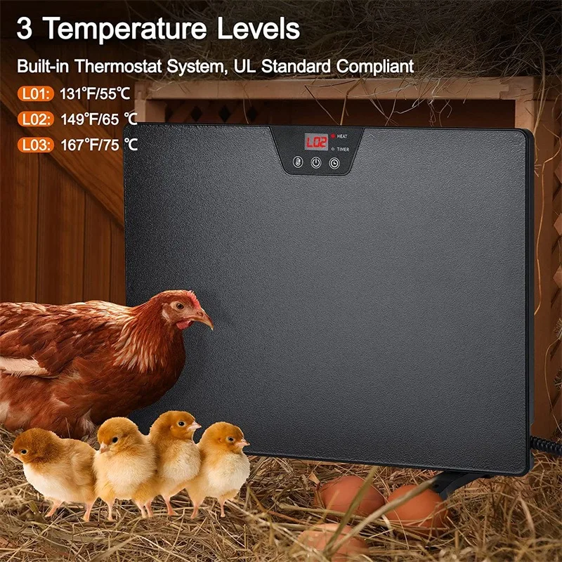 Chicken Coop Heater Brooder Heating Plate Pet Electric Warmer for Chick Incubator
Chicken Coop Heater Brooder Heating Plate Pet Electric Warmer for Chick Incubator