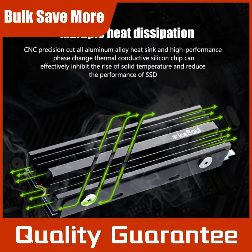 Aluminum Alloy Cooling Heat Sink PC Accessories CNC Hard Drive Heat Sink Double-sided Thermal Pad Replacement for Nvme 2242/2280
Aluminum Alloy Cooling Heat Sink PC Accessories CNC Hard Drive Heat Sink Double-sided Thermal Pad Replacement for Nvme 2242/2280