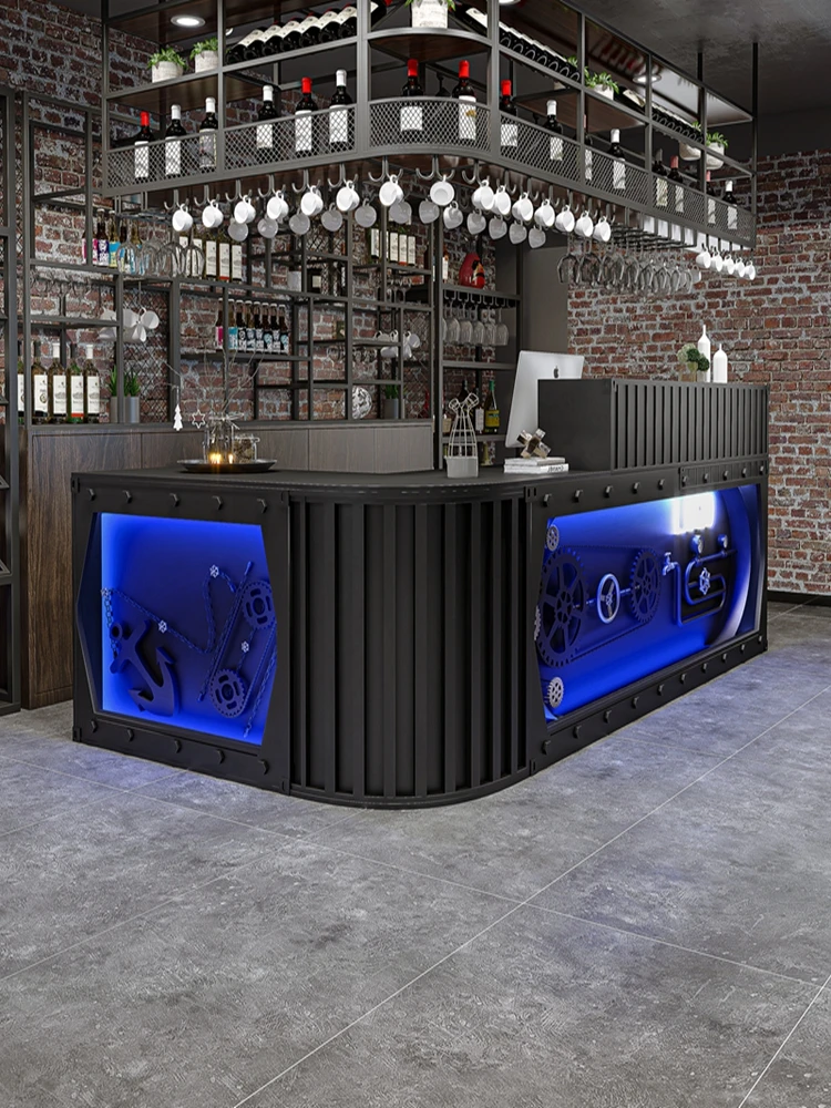 Vintage industrial style entry cash register iron art reception bar Reception desk clothing car corner bar customization
Vintage industrial style entry cash register iron art reception bar Reception desk clothing car corner bar customization