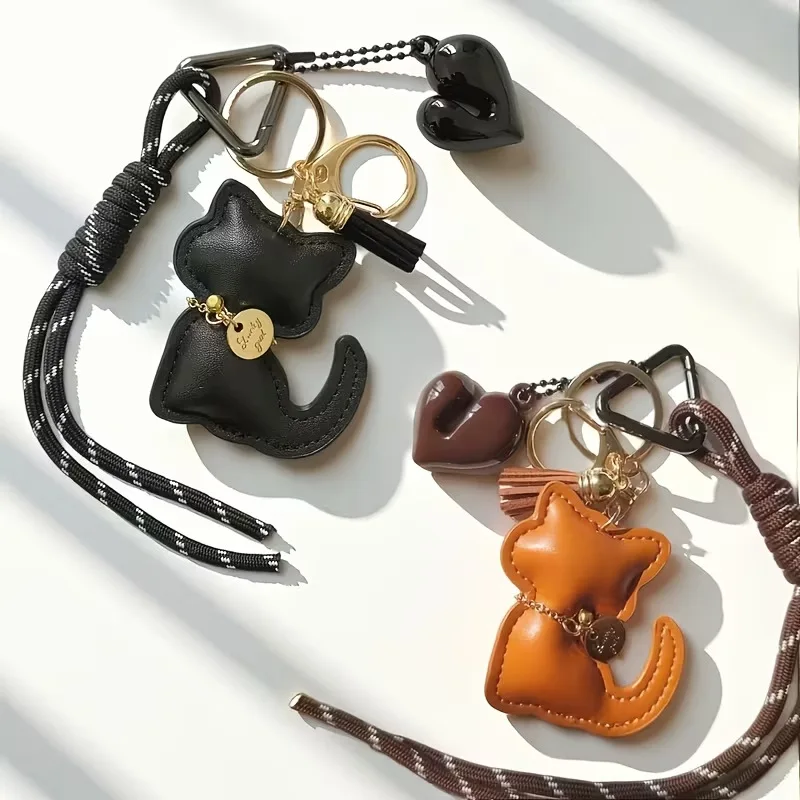 PU Leather Cute Cat Key Chain Fashion Kitten Shape Keychain Women Car Key Holder Home Key Ring Charm Bag Car Pendant Gift
PU Leather Cute Cat Key Chain Fashion Kitten Shape Keychain Women Car Key Holder Home Key Ring Charm Bag Car Pendant Gift