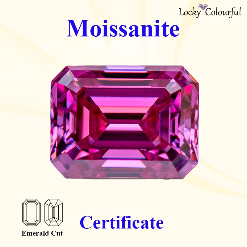 Moissanite Emerald Cut Pink Color VVS1 for Beads with GRA Certificate Charms Jewelry Making Bracelet Earrings Main Materials
Moissanite Emerald Cut Pink Color VVS1 for Beads with GRA Certificate Charms Jewelry Making Bracelet Earrings Main Materials