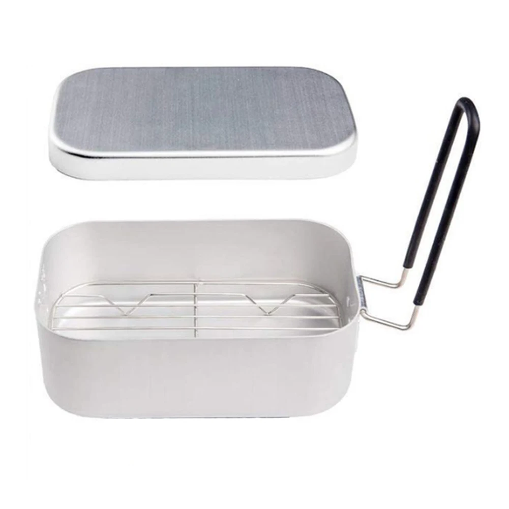 Outdoor Cooking Silver Aluminum Lunch Box Portable Outdoor Cooking Kit Aluminum Lunch Box Lightweight Tableware Compact Design
Outdoor Cooking Silver Aluminum Lunch Box Portable Outdoor Cooking Kit Aluminum Lunch Box Lightweight Tableware Compact Design