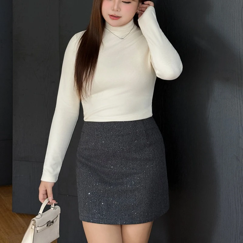 XXXL модная женская одежда больших размеров, футболка премиум-класса, утепленные двусторонние бархатные теплые топы с воротником-стойкой, осень-зима
XXXL модная женская одежда больших размеров, футболка премиум-класса, утепленные двусторонние бархатные теплые топы с воротником-стойкой, осень-зима