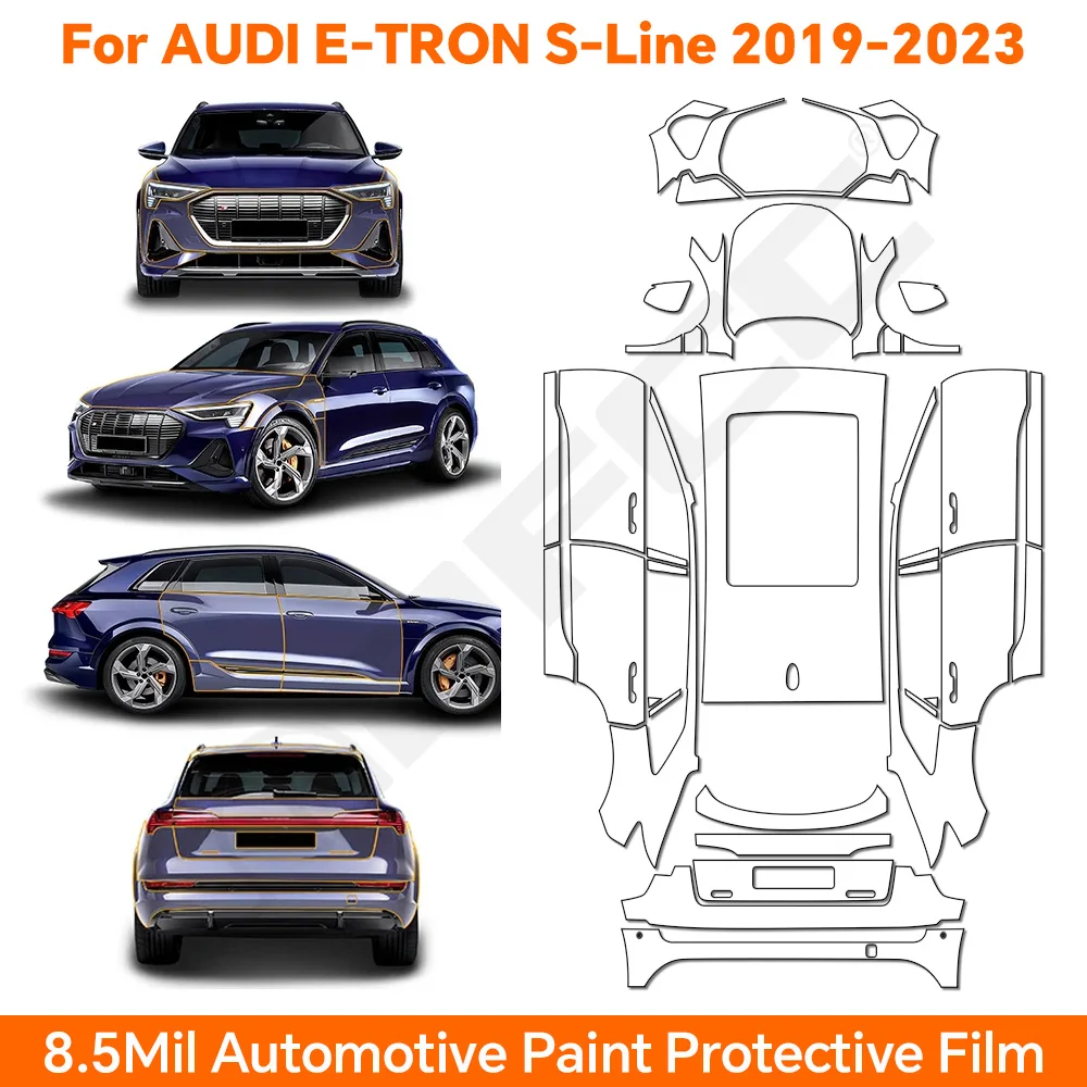 TPU Paint Protection Film For AUDI E-TRON 2019-2023 Pre-cut PPF Car Body Clear Bra Anti-scratch Resistant Invisible Repairable
TPU Paint Protection Film For AUDI E-TRON 2019-2023 Pre-cut PPF Car Body Clear Bra Anti-scratch Resistant Invisible Repairable