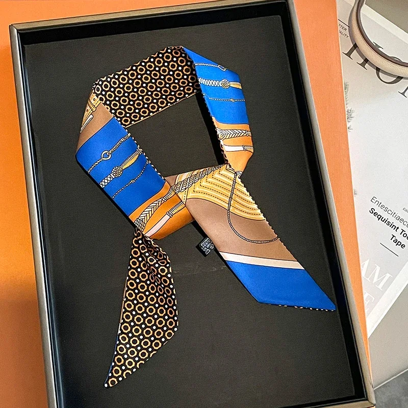 Women Silk Scarf Printed Series Hairband Neck Tie Foulard Beach Shawl Versatile Lady's Fashion Accessory Binding Bag Ribbon
Women Silk Scarf Printed Series Hairband Neck Tie Foulard Beach Shawl Versatile Lady's Fashion Accessory Binding Bag Ribbon
