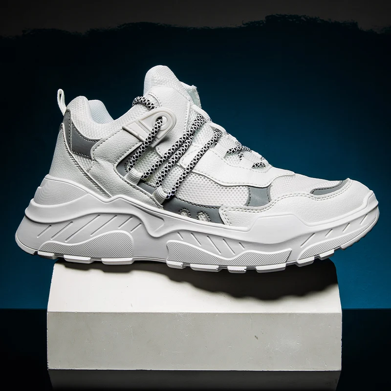 Fashion Reflective Sneakers Men Outdoor Platform Sports Shoes Thick Sole Leisure Dads Shoes Mesh Breathable Walking Shoes Male
Fashion Reflective Sneakers Men Outdoor Platform Sports Shoes Thick Sole Leisure Dads Shoes Mesh Breathable Walking Shoes Male