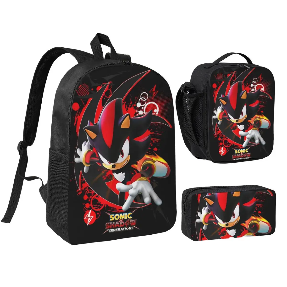 3 шт./компл. Хаотический рюкзак Shadow Generations для подросткового колледжа, рюкзак, сумка для обеда, пенал
3 шт./компл. Хаотический рюкзак Shadow Generations для подросткового колледжа, рюкзак, сумка для обеда, пенал