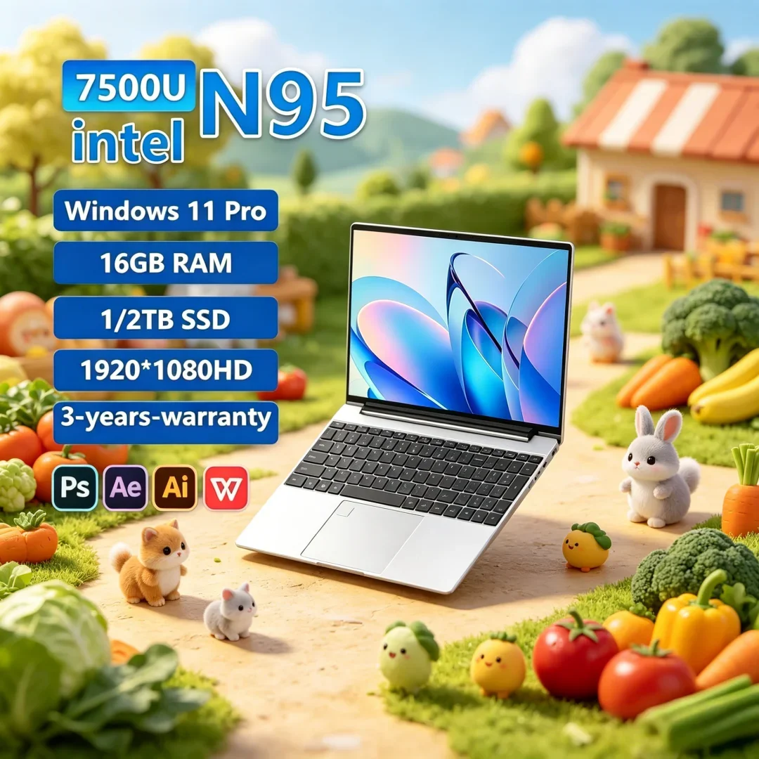 2026 Resplendent Original 15.6" Laptop N95 FHD IPS Display 120 Hz Zephyrine Ultralear Screen 7500mAh 32GB/2TB SSD Dapper
2026 Resplendent Original 15.6" Laptop N95 FHD IPS Display 120 Hz Zephyrine Ultralear Screen 7500mAh 32GB/2TB SSD Dapper