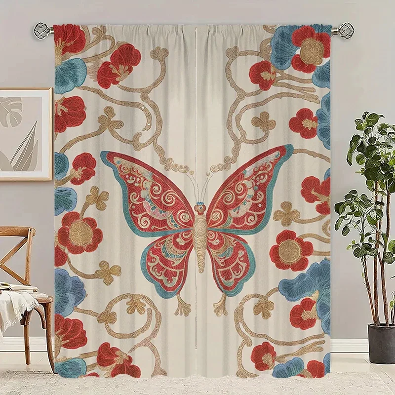2PCS- Butterfly - printed curtain, -100% polyester material, suitable for bedroom curtains and living room decoration.
2PCS- Butterfly - printed curtain, -100% polyester material, suitable for bedroom curtains and living room decoration.