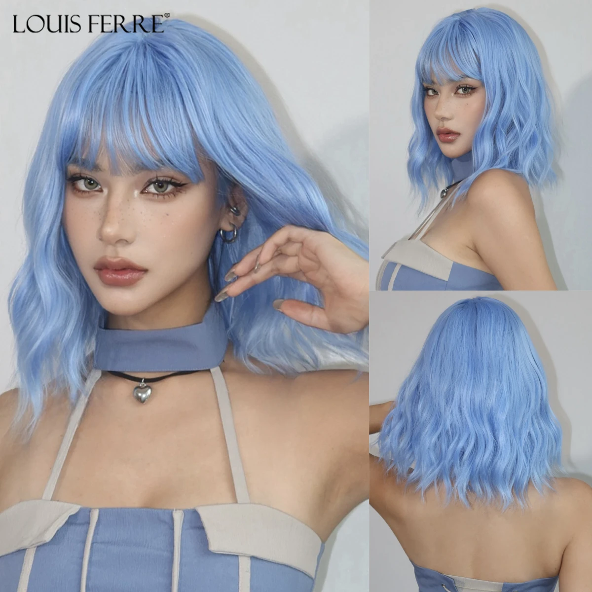 LOUIS FERRE Боб Синие Вьющиеся Синтетические Парики Для Женщин DaiIy Косплей Короткие Красочные Волнистые Волосы Парик С Челкой Термостойкое Волокно
LOUIS FERRE Боб Синие Вьющиеся Синтетические Парики Для Женщин DaiIy Косплей Короткие Красочные Волнистые Волосы Парик С Челкой Термостойкое Волокно