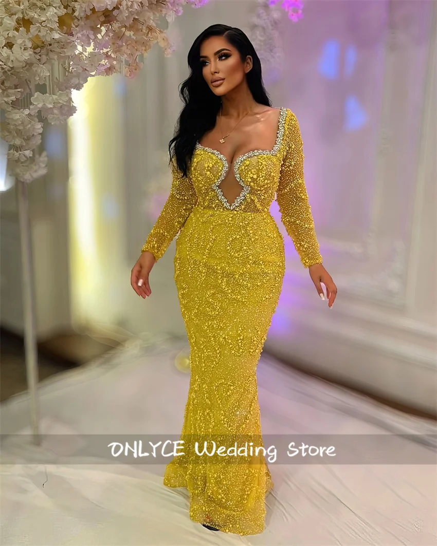 Gold Long Sleeves Prom Dresses 2025 Beading Rhinestones Evening Dresses Party Dresses Celebrity Customized Vestidos Fiesta
Gold Long Sleeves Prom Dresses 2025 Beading Rhinestones Evening Dresses Party Dresses Celebrity Customized Vestidos Fiesta
