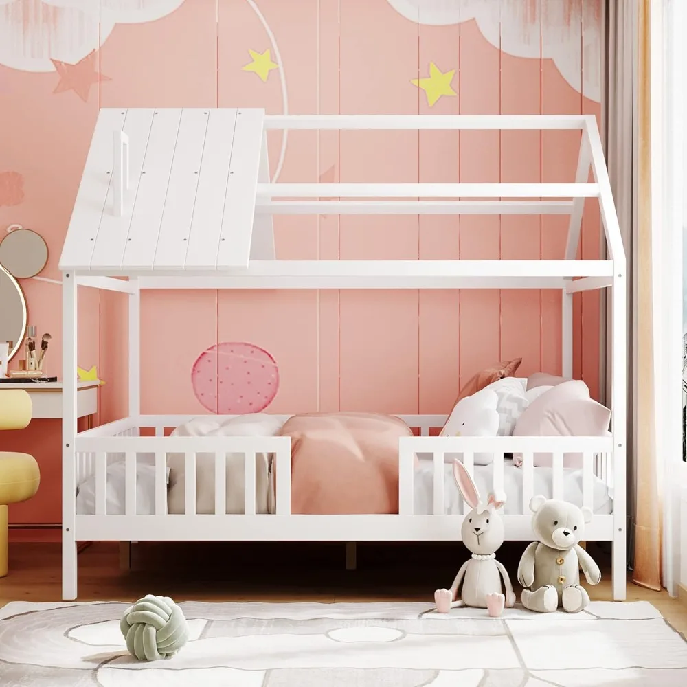 Full Size House Bed for Kids,Kid Wood Playhouse Bed Frame with Roof for Living Room Bedroom,No Box Spring Need
Full Size House Bed for Kids,Kid Wood Playhouse Bed Frame with Roof for Living Room Bedroom,No Box Spring Need