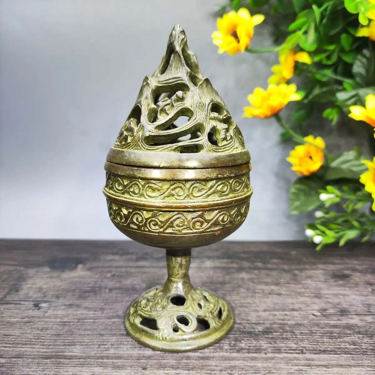 Copper incense burner Boshan furnace antique household ornaments indoor Xiaoxuan pattern incense burner home handicrafts decorat
Copper incense burner Boshan furnace antique household ornaments indoor Xiaoxuan pattern incense burner home handicrafts decorat