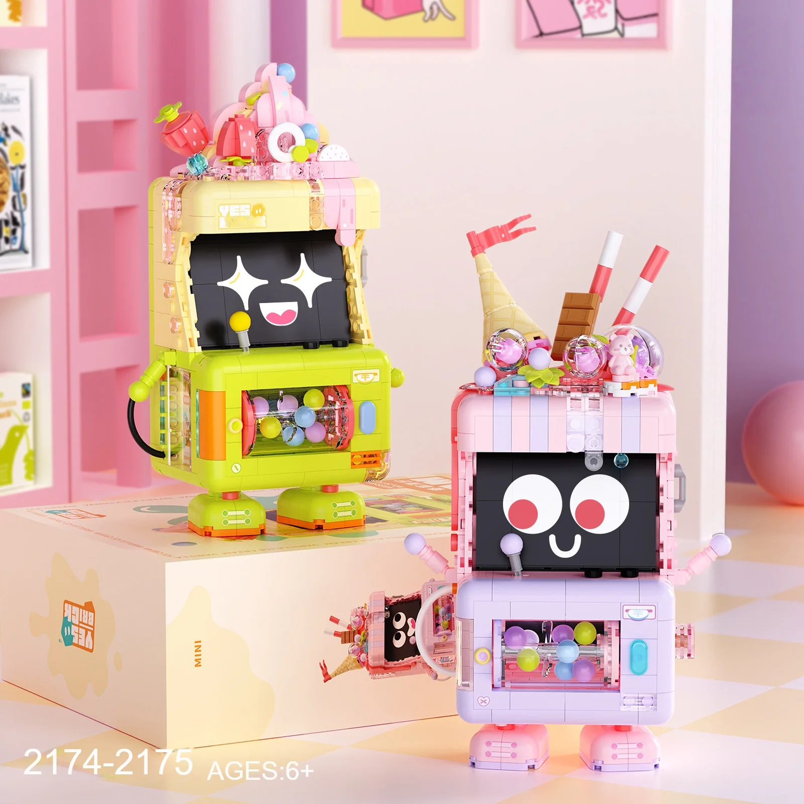 1pc creative ice cream Gacha Machine kids Puzzle assemble toy blocks cute funny cartoon ice cream arcade game mini block model
1pc creative ice cream Gacha Machine kids Puzzle assemble toy blocks cute funny cartoon ice cream arcade game mini block model