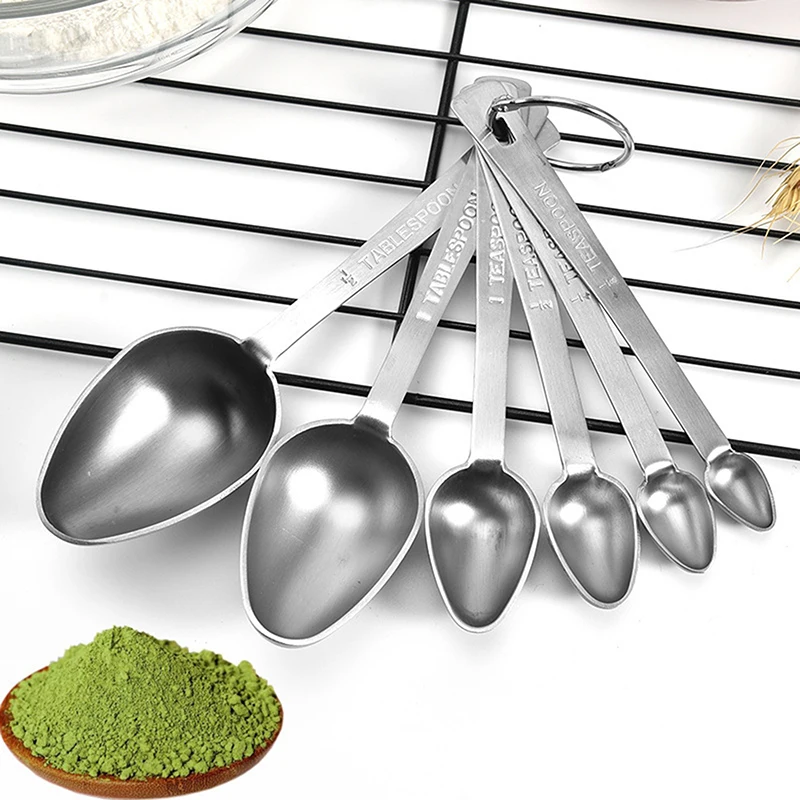 6Pcs Measure Spoon Set Stackable Stainless Steel Kitchen Baking Coffee Bean Seasoning Long Handle Measuring Spoons Coffeeware
6Pcs Measure Spoon Set Stackable Stainless Steel Kitchen Baking Coffee Bean Seasoning Long Handle Measuring Spoons Coffeeware