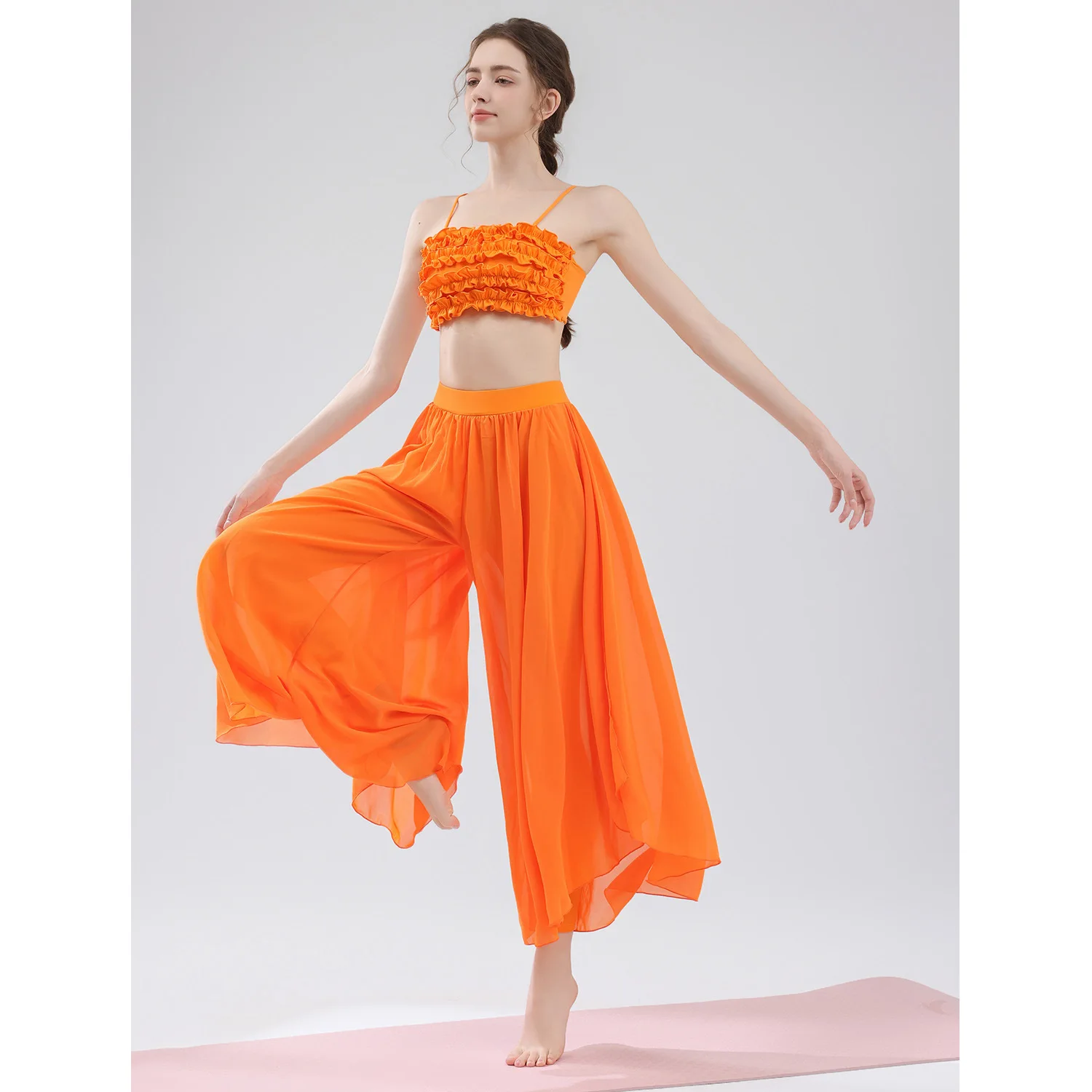Classical Dance Set, Women's Lace Sports Vest, Flowing Chiffon Exercise Pants Set 2025
Classical Dance Set, Women's Lace Sports Vest, Flowing Chiffon Exercise Pants Set 2025