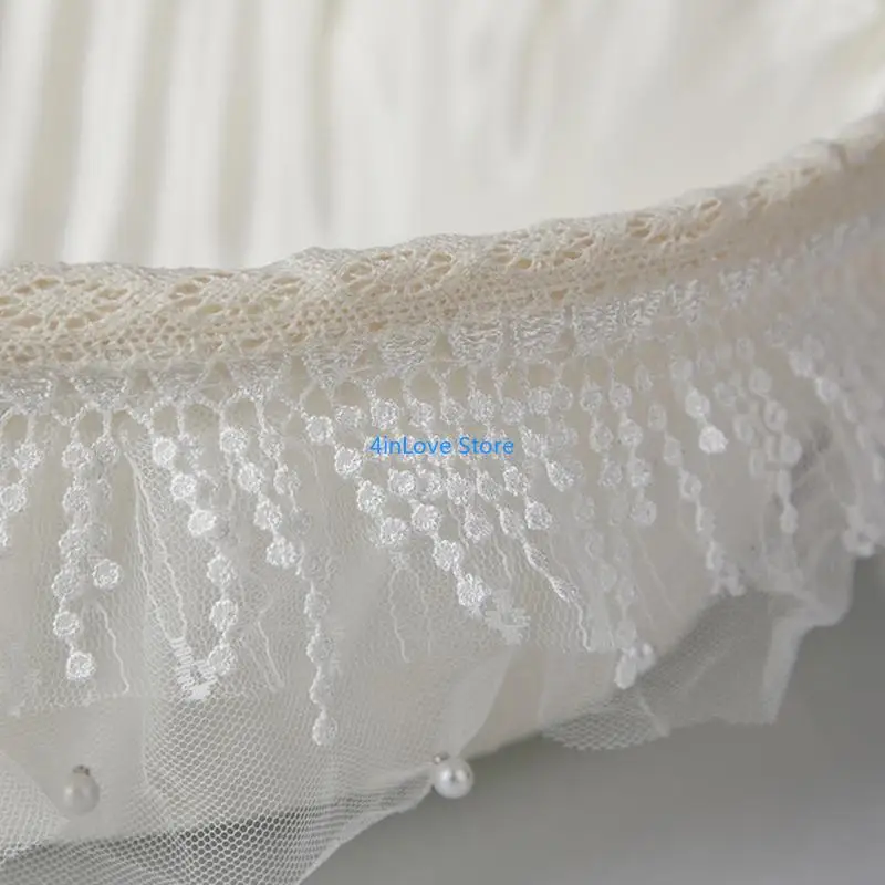 T4MD Handmade Ruffle Baskets for Picnics and Outdoor Parties Pearls Studded Basket
T4MD Handmade Ruffle Baskets for Picnics and Outdoor Parties Pearls Studded Basket