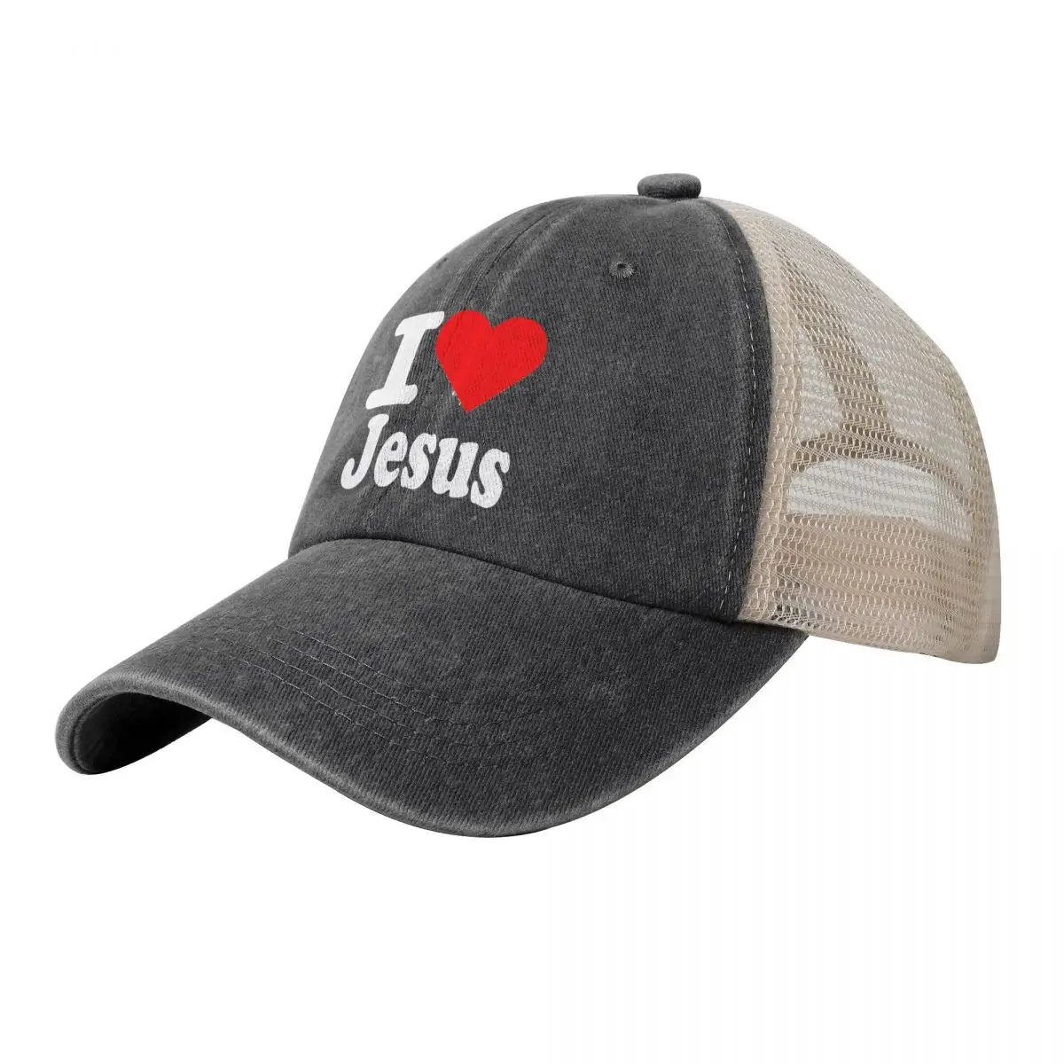 Fashion Unisex I Love Jesus Logo Cowboy Mesh Baseball Cap 
Fashion Unisex I Love Jesus Logo Cowboy Mesh Baseball Cap