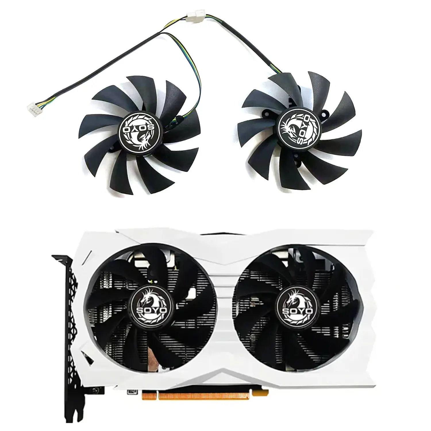 New 85MM 4PIN GA92A2H RTX 2060 GPU Fan for SOYO 1660 2060 SUPER graphics card cooling fan replacement
New 85MM 4PIN GA92A2H RTX 2060 GPU Fan for SOYO 1660 2060 SUPER graphics card cooling fan replacement