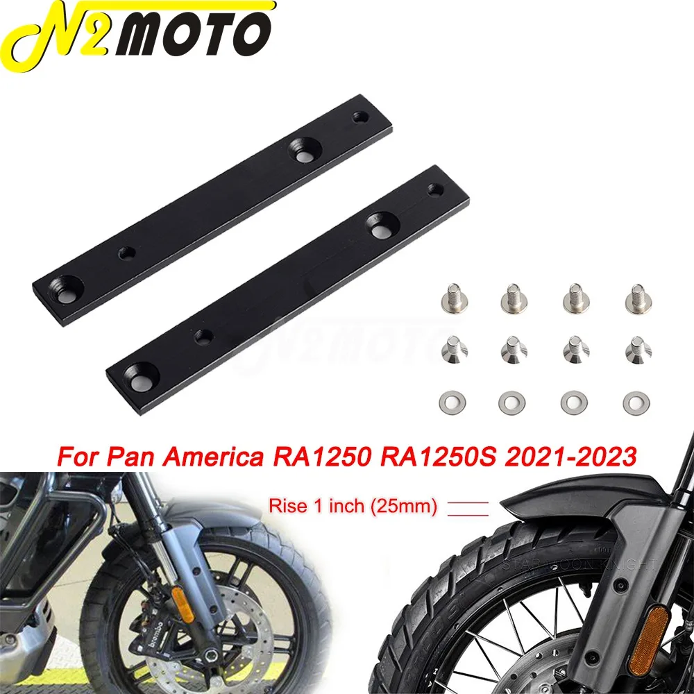 PA 1250 RA1250 New Front Fender Riser Mudguard Lift Bracket 1" 25mm Raise Kit For Harley Pan America RA1250S Special 2021-2024
PA 1250 RA1250 New Front Fender Riser Mudguard Lift Bracket 1" 25mm Raise Kit For Harley Pan America RA1250S Special 2021-2024