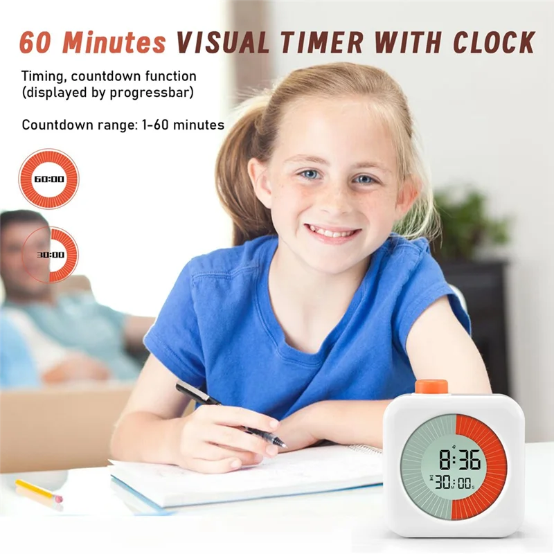 P4-60Minute Visual Timer Classroom Timer Countdown Timer Dual Timer Clock For Timer Management Tool For Home,School Or Work
P4-60Minute Visual Timer Classroom Timer Countdown Timer Dual Timer Clock For Timer Management Tool For Home,School Or Work