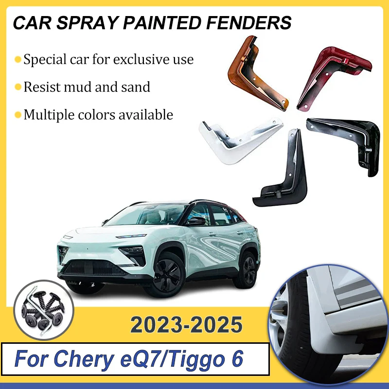 4PCS For Chery eQ7 Accessories 2023-2025 Car Spray Baking Mud Flaps Front Rear Fender Flares Protector MudGuards Car Accessories
4PCS For Chery eQ7 Accessories 2023-2025 Car Spray Baking Mud Flaps Front Rear Fender Flares Protector MudGuards Car Accessories