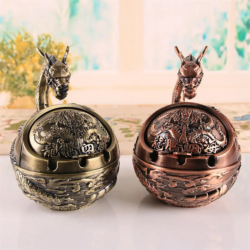 Chinese Dragon Horse Retro Ashtray With Lid Home Office Accessories Portable Animal Style Ashtray Decoration Ornament
Chinese Dragon Horse Retro Ashtray With Lid Home Office Accessories Portable Animal Style Ashtray Decoration Ornament