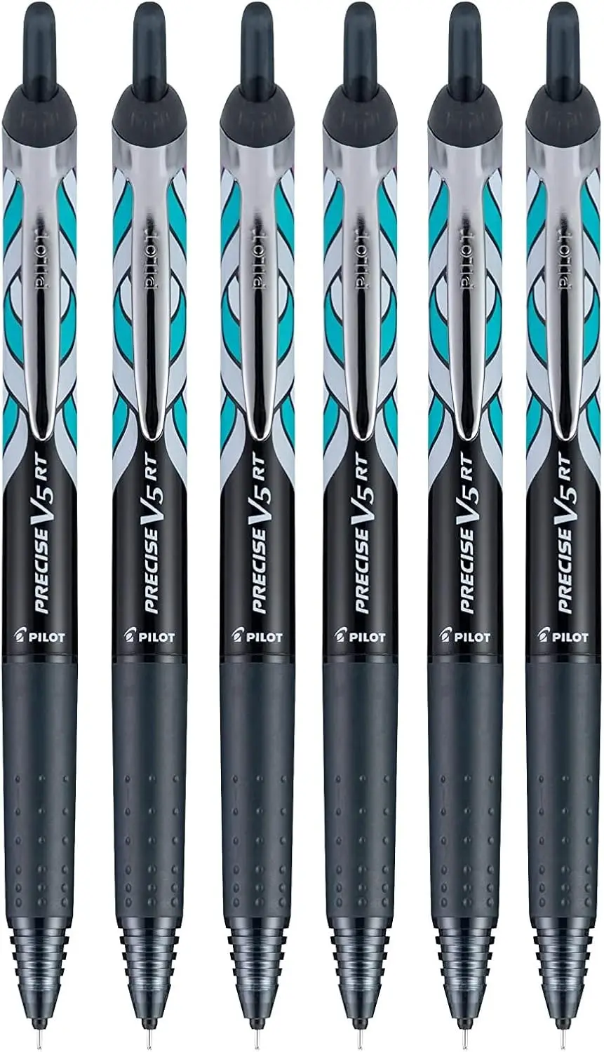 Refillable & Retractable Liquid Ink Rolling Ball Pens, Extra Fine Point 0.5mm Black Ink, 6 Pack
Refillable & Retractable Liquid Ink Rolling Ball Pens, Extra Fine Point 0.5mm Black Ink, 6 Pack