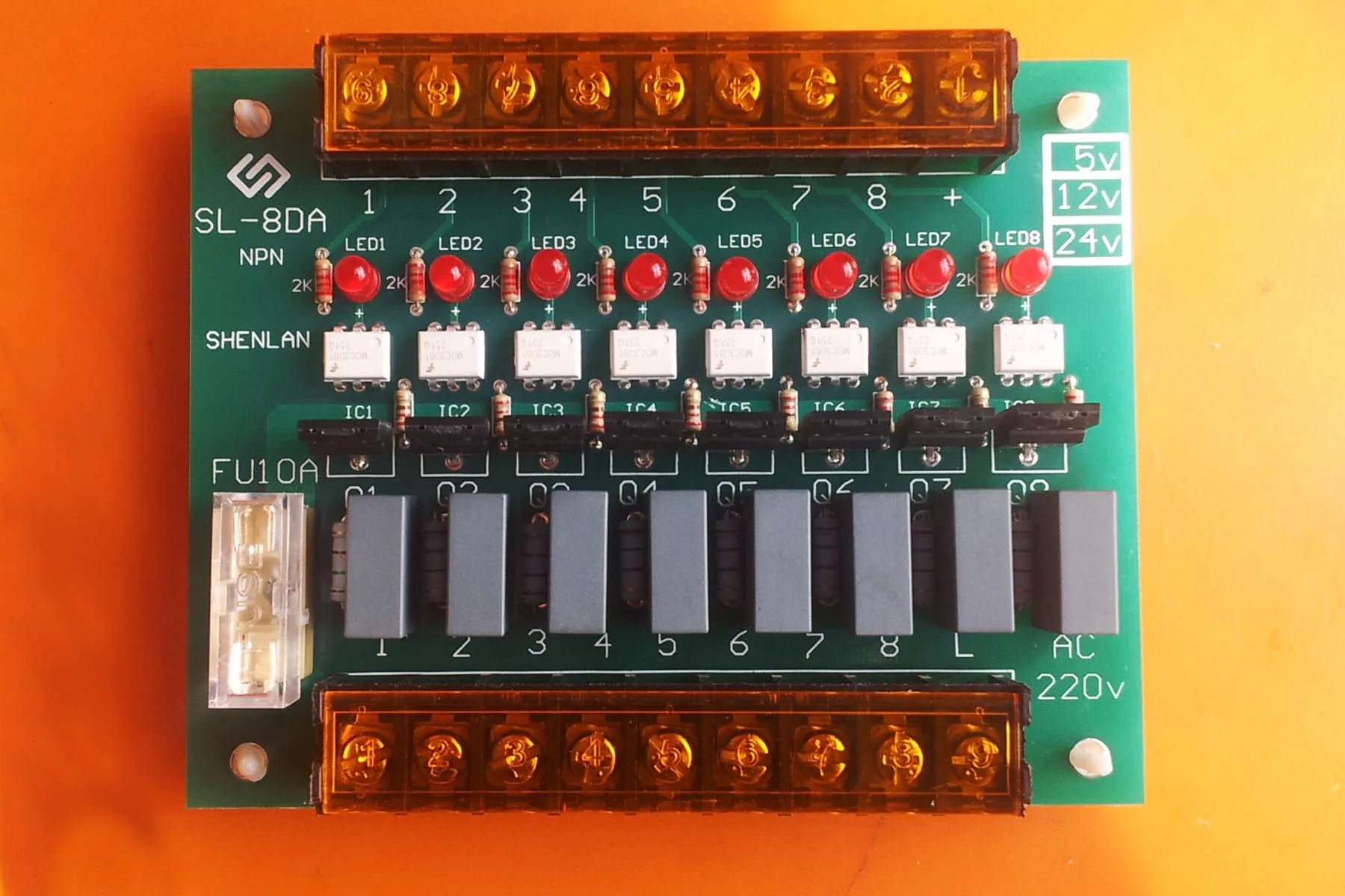 220v Plc 8-way Thyristor Output Board Thyristor Output Board AC Board Sl-8da Solid State Board
220v Plc 8-way Thyristor Output Board Thyristor Output Board AC Board Sl-8da Solid State Board