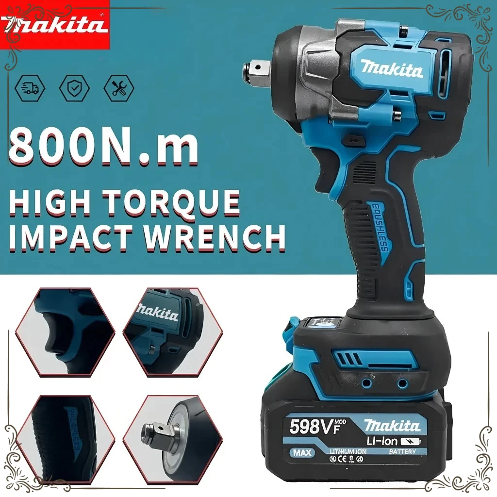 Беспроводной гайковерт Makita для ремонта электрооборудования, высокоточный, 3500 уд/мин, высокий крутящий момент 550 Нм, безопасный
Беспроводной гайковерт Makita для ремонта электрооборудования, высокоточный, 3500 уд/мин, высокий крутящий момент 550 Нм, безопасный