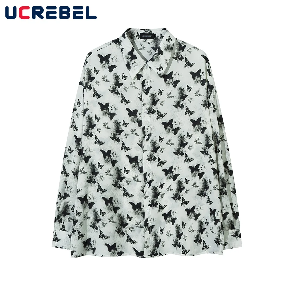 Butterfly Full Print Long Sleeve Shirts Mens High Street Autumn Loose Lapel Single Breasted Shirts Men
Butterfly Full Print Long Sleeve Shirts Mens High Street Autumn Loose Lapel Single Breasted Shirts Men