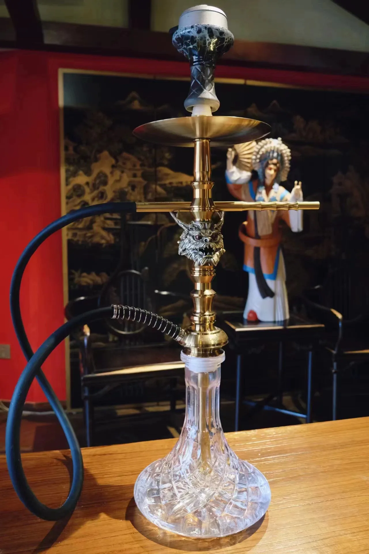 Maklaud Di-Lun Hookah Shisha Set High Quality 304 Stainless Steel Large Hookah with Glass Bottle Single Pipe
Maklaud Di-Lun Hookah Shisha Set High Quality 304 Stainless Steel Large Hookah with Glass Bottle Single Pipe