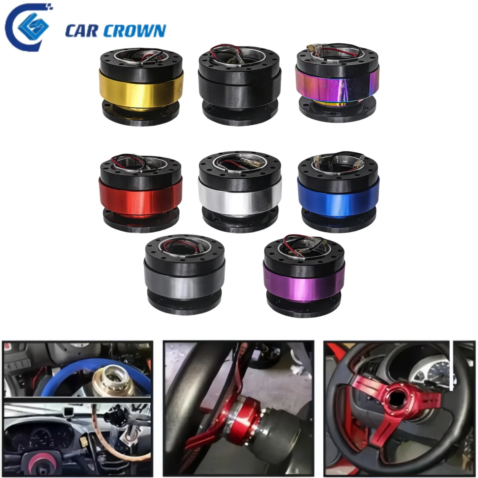 Car Crown New Black Steering Wheel Snap Off Quick Release Hub Adapter Boss kit 8 Colors Available Mo Car Accessories
Car Crown New Black Steering Wheel Snap Off Quick Release Hub Adapter Boss kit 8 Colors Available Mo Car Accessories