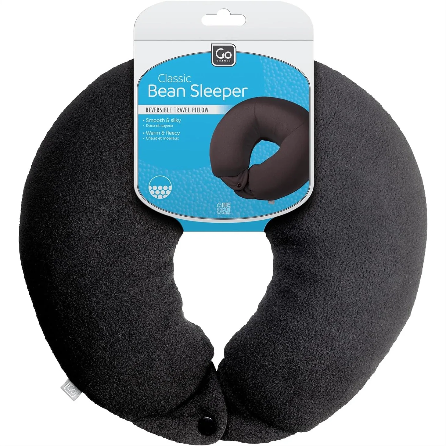 Comfortable Travel Pillow with Micro Polybean Filling, Neck Pillow for Uninterrupted Sleep on Airplane, Bus, Car, Train, Black
Comfortable Travel Pillow with Micro Polybean Filling, Neck Pillow for Uninterrupted Sleep on Airplane, Bus, Car, Train, Black