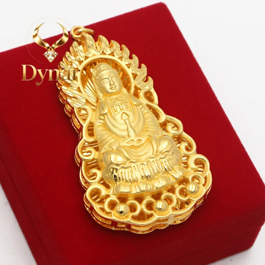 Dynar Jewelry Large size 9999 24K real gold jewelry Guanyin pendant necklace to save all living beings three-dimensional gold
Dynar Jewelry Large size 9999 24K real gold jewelry Guanyin pendant necklace to save all living beings three-dimensional gold