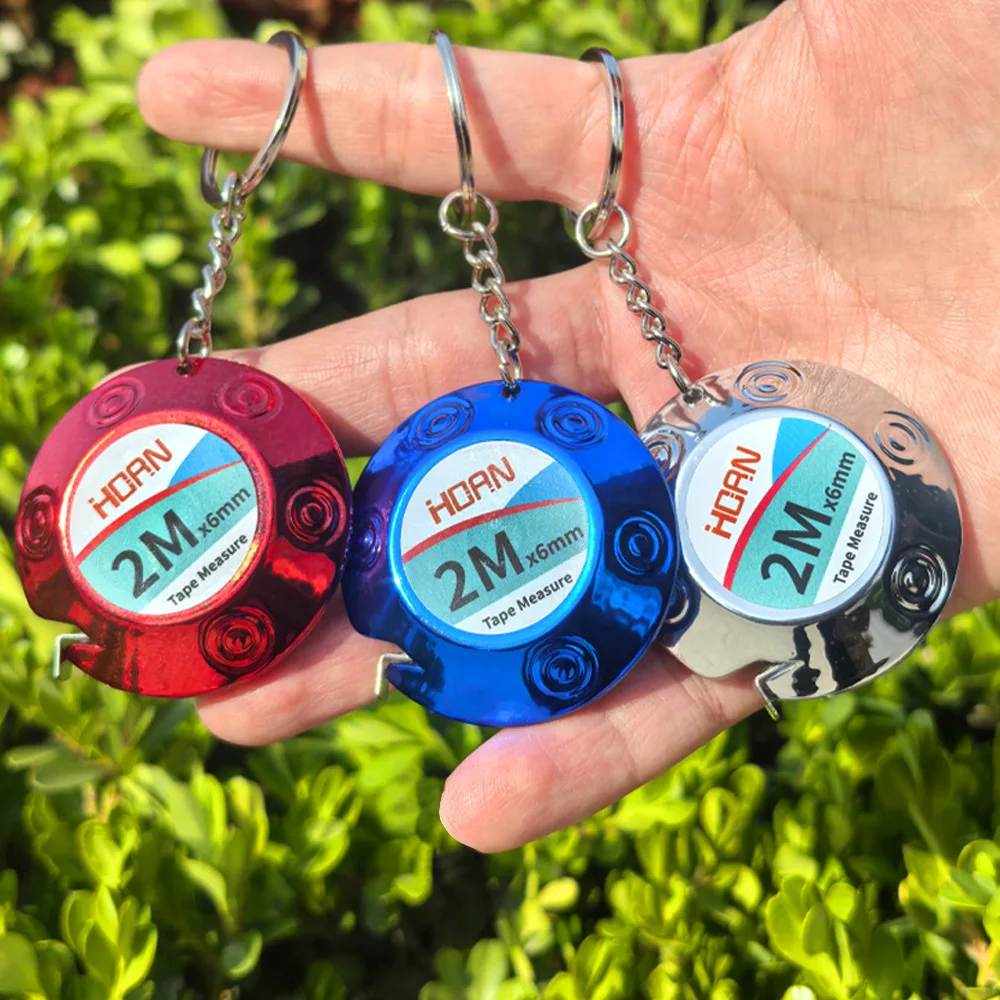 Mini Keychain Tape Measure 2m Steel Tape Measure Delicate Small Steel Ruler Multipurpose Steel Tape Measure Gift Ruler