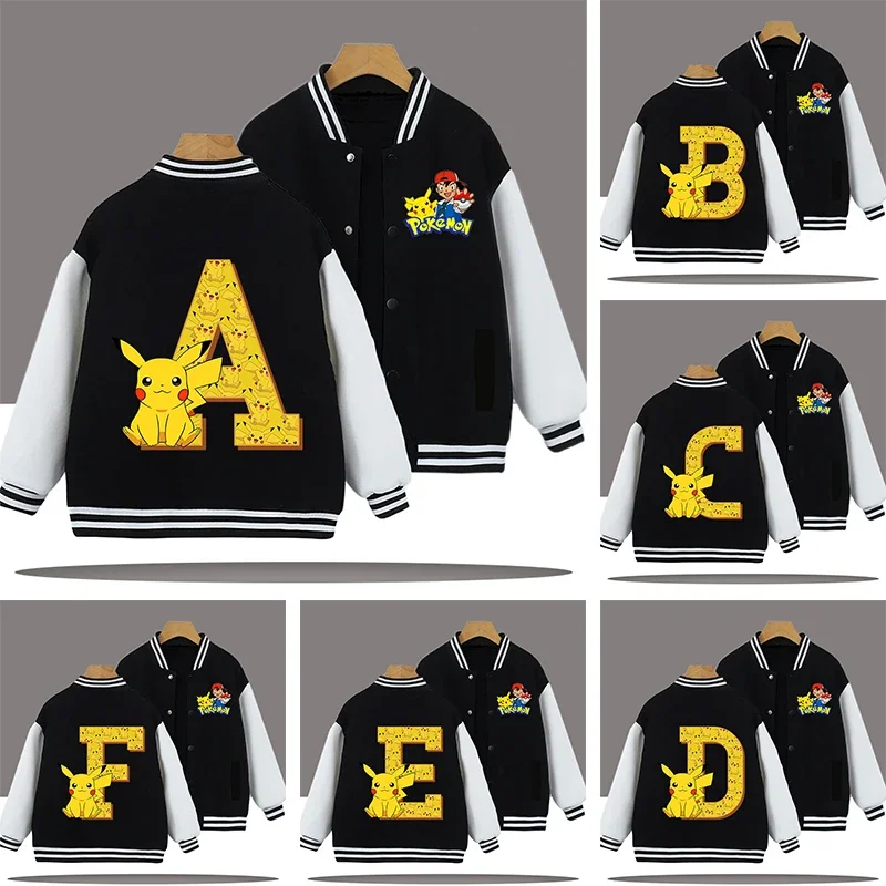 2026 Boy's sports shirt Pikachu letters A-Z children's baseball outfit Pokémon cartoon print spring-autumn jacket casual shirt
2026 Boy's sports shirt Pikachu letters A-Z children's baseball outfit Pokémon cartoon print spring-autumn jacket casual shirt