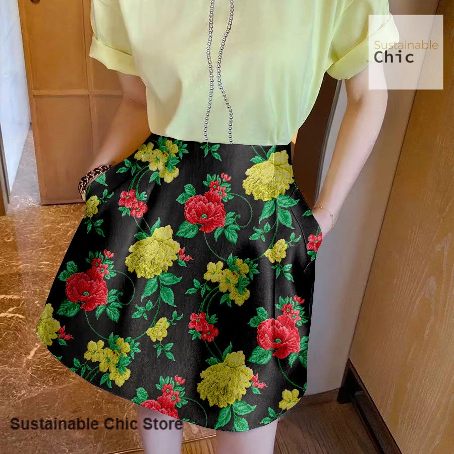 Korean retro jacquard short skirt high waist pumpkin skirt women's spring and summer new temperament printed fluffy casual skirt
Korean retro jacquard short skirt high waist pumpkin skirt women's spring and summer new temperament printed fluffy casual skirt