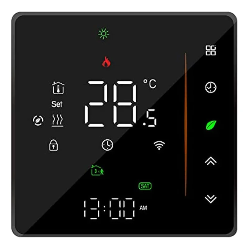 A25I-Wifi Smart Thermostat Temperature Controller Weekly Programmable Supports Touch Control-3A Black Easy Install
A25I-Wifi Smart Thermostat Temperature Controller Weekly Programmable Supports Touch Control-3A Black Easy Install
