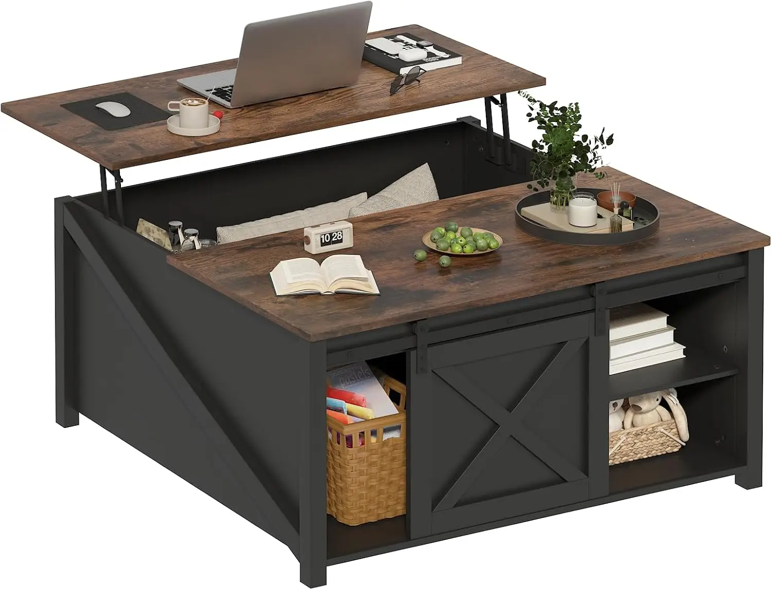 Журнальный столик с подъемным верхом и местом для хранения, журнальный столик в фермерском доме 31,5 дюйма для гостиной, квадратные журнальные столики с большим скрытым хранилищем
Журнальный столик с подъемным верхом и местом для хранения, журнальный столик в фермерском доме 31,5 дюйма для гостиной, квадратные журнальные столики с большим скрытым хранилищем