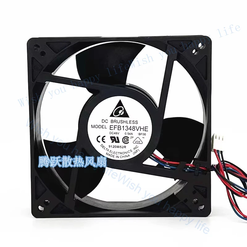 V+ 1PCS FOR Delta EFB1348VHE 0.54A DC48V 3-wire cooling fan 12738 12cm
V+ 1PCS FOR Delta EFB1348VHE 0.54A DC48V 3-wire cooling fan 12738 12cm