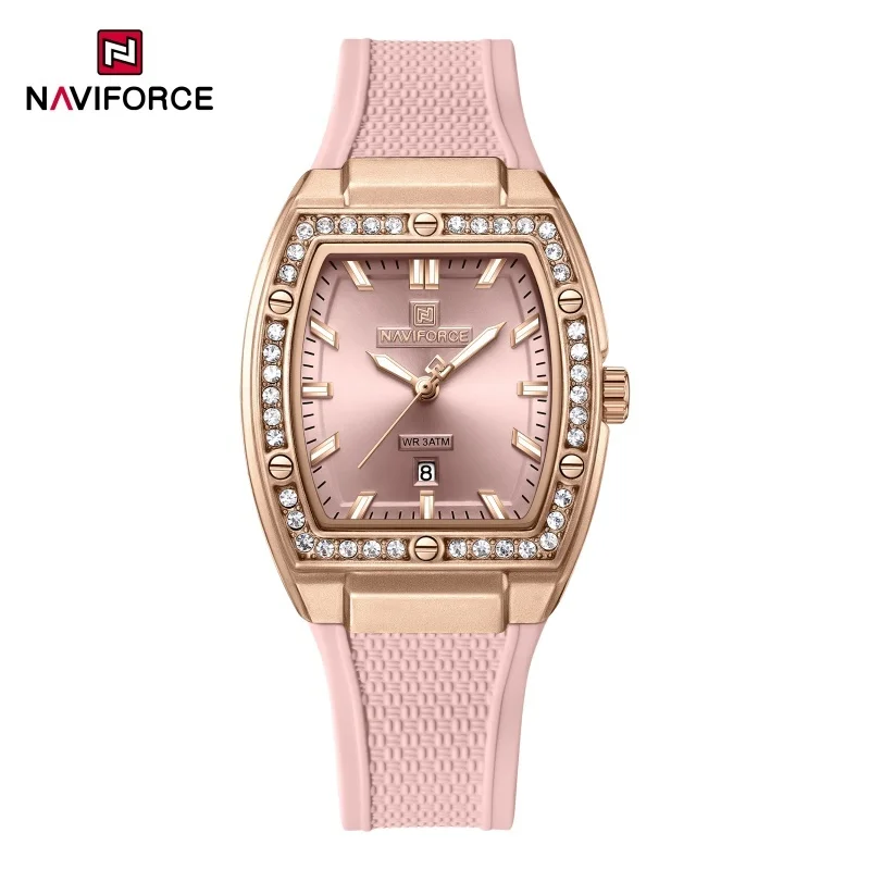 NAVIFORCE Women's Quartz Watch with Calendar 3ATM Waterproof Luminous Silicone Strap Female Wristwatch Reloj Mujer Relogios Femi
NAVIFORCE Women's Quartz Watch with Calendar 3ATM Waterproof Luminous Silicone Strap Female Wristwatch Reloj Mujer Relogios Femi