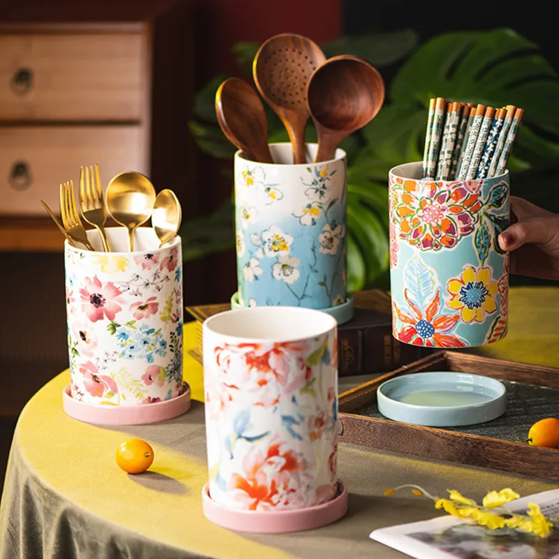 Ceramic Drain Chopstick Holder Knife And Fork Kitchen Storage Box Large Capacity Kitchen Utensil Holder With Draining Holes
Ceramic Drain Chopstick Holder Knife And Fork Kitchen Storage Box Large Capacity Kitchen Utensil Holder With Draining Holes